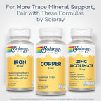 SOLARAY Copper Supplements - with Copper Bisglycinate 2mg - Trace Minerals Supplement - Essential Trace Mineral Balance and Wellness Support - Vegan, Lab Verified, 60-Day Guarantee - 100 Servings