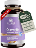 Smart Nutra Labs Quercetin 1000mg- 180 Vegan Capsules, 100% Pure Quercetin Supplement- Non-GMO, Gluten Free, Third Party Tested