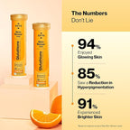SETU Skin Renew, Glutathione with Vitamin C, Gluta Fizz, Supports Detoxification, Sugar-Free, Orange Flavour, 30 Effervescent Tablets