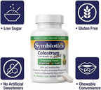 Symbiotics Naturade Colostrum Chewable Tablets – Immune & Digestive Support with Lactoferrin, Gluten Free, Low Sugar, Easy Daily Wellness Nutrition (120 Count - Pineapple)