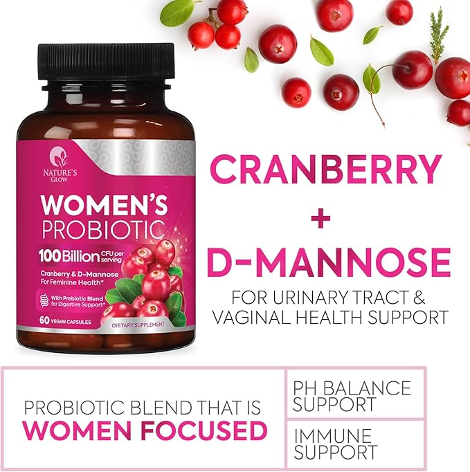 Probiotics For Women 100 Billion CFU Per Serving - Women's Probiotic For Digestive Health 16 Unique Strains - Daily Vaginal PH Balance & Feminine Health Support, Womens Probiotic - 60 Capsules