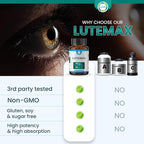 Lutemax 40 mg 100 days supply Eye Supplement - Supports Macular Health, Vision Clarity, Heart Health, Protects Eyes from Blue Light & Photons, Antioxidant Protection, GMP Certified 60 Softgel.