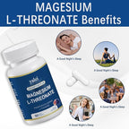 Magnesium L-Threonate 2,000mg and Magnesium Glycinate 400mg | 90 Vegetarian Capsules | Muscle Health, Better Sleep & Cognitive Health|High-Absorption | Non-GMO, Gluten-Free