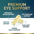 Eye Vitamins Supplements - 3x Strength Eye Health Vitamin with Lutein and Zeaxanthin - Vision Macular Health & Dry Eyes Support With Zinc, Vitamins C E & Minerals, Bottled in USA - 60 Capsules