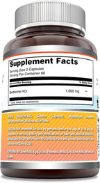 Amazing Formulas Berberine 1000mg Per Serving 120 Capsules Supplement | Non GMO | Gluten Free | Made in USA
