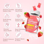 2 Pack Multi Collagen Peptides Gummies for Women & Men, Ultra Hydrolyzed Protein Type I II III V X with Biotin, Hyaluronic Acid & Vitamin C D K2 B12 A E for Skin Hair Nails, Bone, Sugar Free 120Cts