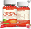 Vitamin B Complex Gummies for Women & Men - Vitamin B12, B1, B2, B3, B5, B6, B7 & B9 - B Complex with Vitamin C & Choline - Energy & Immune Support* - Vegan, Sugar Free, Peach Flavor - 120 Gummies