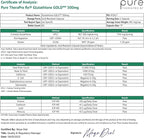 Pure Therapro Rx S-Acetyl Glutathione Gold 300mg PER Capsule - 60 Capsules | Extra-Strength | Patented Acetylated Form of Glutathione (EMOTHION) from Italy | Pharmaceutical Grade | Zero Fillers