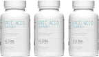 Uric Acid Support Supplement – Tart Cherry, Celery Seed, Turmeric, Quercetin – 60 Vegetarian Tablets (Pack of 3)