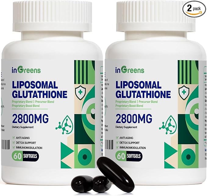 2800 MG Liposomal Glutathione Supplement, Detoxifying & Immune, Aging Defense, Energy, Glutathione Unique Formulation Reduced