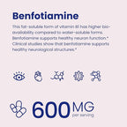 VHC Vitamin B1 Benfotiamine 600mg Supplement- 5X Time Fat-Soluble Thiamine Vitamin B1- Max Boost Bioavailable Thiamine B1 Levels Veggie Capsules,Non-GMO, Soy Free- Made in USA (240 Counts)