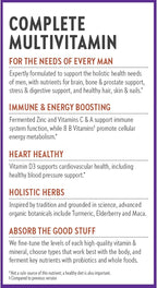 New Chapter Men’s Multivitamin, B6, Extra B12, D3, Vitamin C & Zinc, Immune, Heart, Cellular Energy, and Brain Health, Gentle on The Stomach, One Daily, Non-GMO, Gluten-Free, 18+, 72 Tablets