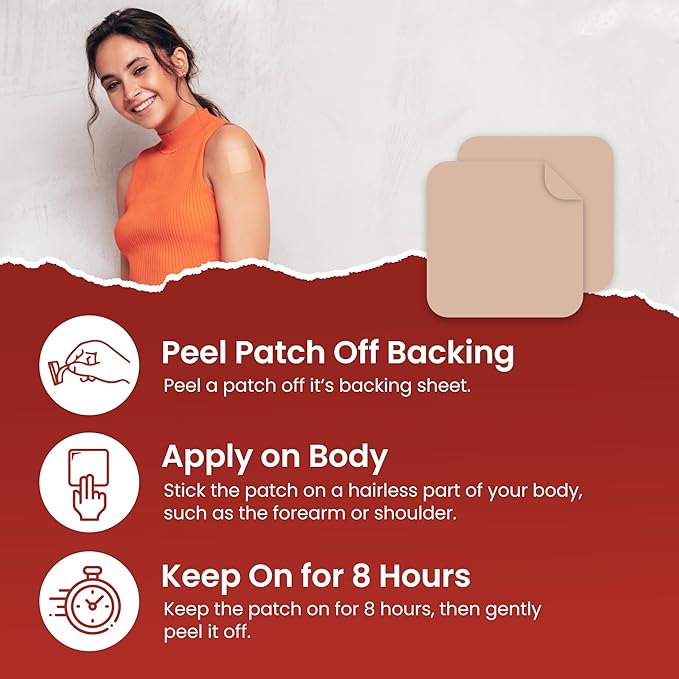 VIORY B12 Patches (Pack of 60) - 100% Natural Patch for Women and Men - Firming, Energy, Focus & Body Support - Enhanced Formula