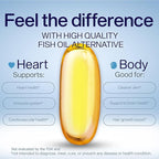 Plant Based Omega 3 & 6 – Vegan Fish Oil Alternative with DHA, EPA & SDA – Burpless Softgels for Heart, Skin, Eye & Immune Support – 120 Softgels – YES