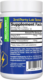Paraxanthine Supplement 100mg - Caffeine Free Focus Supplement for Productivity & Attention Support - Clinically Tested Enfinity Paraxanthine - Jitter Free Energy Support - 30 Melon Mint Focus Bites