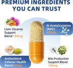 NAC Supplement 900 mg – Liver Cleanse Detox & Repair, Antioxidant & Cellular Health, Alcohol Defense Support – N-Acetyl Cysteine Capsules with Milk Thistle, Turmeric, Dandelion & Artichoke – 120 Count