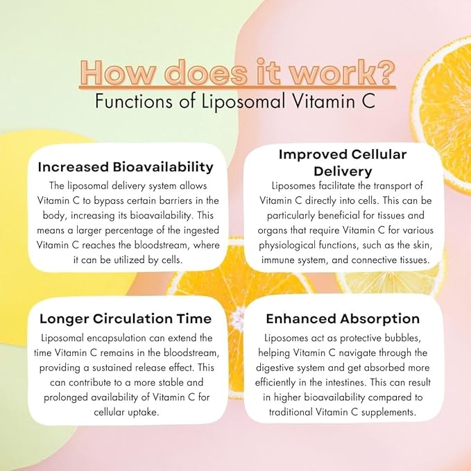 Humble Liposomal Vitamin C - Advanced Absorption Formula | Powerful Antioxidant, Immune Support, Brain Health | Non-GMO, Soy-Free, Gluten-Free, Dairy-Free