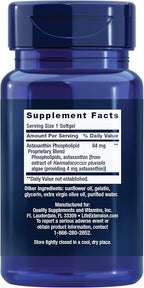 Life Extension Astaxanthin with Phospholipids – Antioxidant Support, Eye Health – Algae-Derived – Gluten-Free, Non-GMO – 30 Softgels
