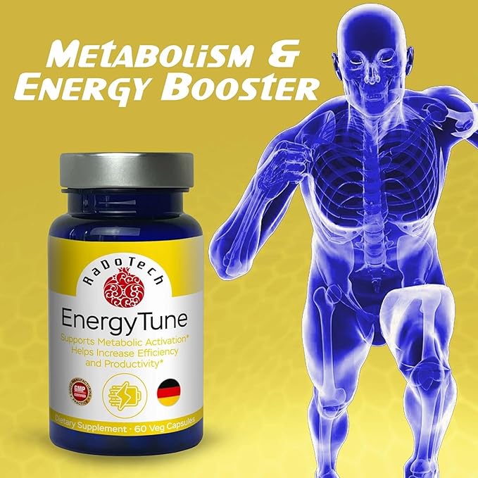 EnergyTune Energy Supplements, Increases Nutrient Absorption and Promotes Overall Health and Immune Support - Non-GMO, Gluten Free, Vegetarian - Veg Capsules (60 Count (Pack of 3))