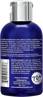Aussie Trace Minerals - with Lemon Lime Organic Extracts | 2oz / 60mL | Electrolyte Hydration Drops | Magnesium Rich, Low Sodium