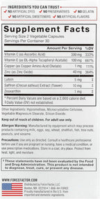 Force Factor Complete Eye Health, Clinical Strength Eye Vitamins with Lutein & Zeaxanthin to Support Vision, Eye Function, and Blue-Light Protection, Eye Health Supplements for Adults, 60 Capsules
