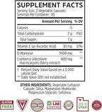 Zhou Cran-Defense - Cranberry Pills for Women & Men, D Mannose with Cranberry Extract, 1000 mg D-Mannose Per Serving for Urinary Tract Health, Antioxidant Support - 60 Veggie Capsules