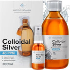 Colloidal Silver Liquid 10 fl oz & Spray to Fill ● Bioactive Hydrosol Silver Water ● Natural Immune Support Nano Sol Supplement Solution ● Ionic Minerals 40 PPM ● Organic Structured Plata Coloidal