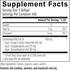Swisse Wild Fish Oil Omega 3 Supplements for Women and Men | EPA DHA Fish Oil Supplements | Odorless - Helps Support Brain, Eye and Heart Health | High Strength 1500 mg | 400 Softgel Pills
