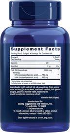 Life Extension Mega EPA/DHA, Omega-3 Fatty acids, Heart & Brain Health, Non-GMO, Gluten-Free, 120 softgels (Pack of 2)