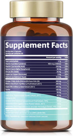 AREDS 2 Eye Vitamins and Mineral Bilberry Extract Omega-3, Eye Vitamin for Seniors Macular Health and Dry Eye, Eye Vitamins Lutein and Zeaxanthin Support Eye Strain & Hydration (2 Packs)