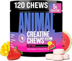 Animal Creatine Chews Tablets - Enhanced Creatine Monohydrate with AstraGin to Improve Absorption, Sea Salt for Added Pumps, Delicious and Convenient Chewable Tablets - Fruit Punch