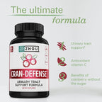 Zhou Cran-Defense - Cranberry Pills for Women & Men, D Mannose with Cranberry Extract, 1000 mg D-Mannose Per Serving for Urinary Tract Health, Antioxidant Support - 60 Veggie Capsules