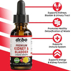 Kidney Support Supplement Bladder Health - Organic Renal Cleanse Supplements Drops Juniper Berry Cleavers Dandelion - Renal Kidney Cleanse Detox Urinary Tract Herbal Bladder Support Flush Kidneys 1oz
