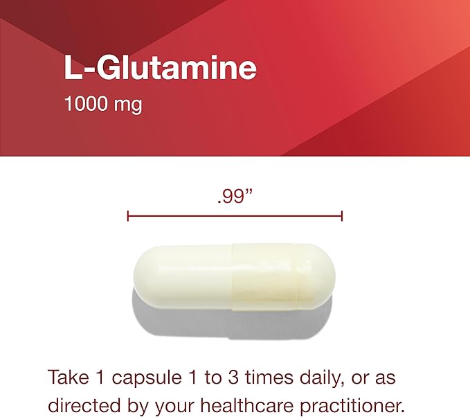PROTOCOL FOR LIFE BALANCE L-Glutamine 1000mg - Amino Acid - Muscle Tissue, Gut Health Immune Health - 120 Veg Caps
