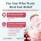 6-in-1 Daily Fiber Powder Supplement, Premium Acacia Fiber for Digestive & Gut Health, Sugar Free, GLP-1 Friendly Fiber Powder with Prebiotic, Probiotics, Collagen Peptides & Electrolytes - For Women