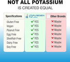 Puregen Labs Potassium Citrate 99 mg of Elemental Potassium Supplement | No Harmful Additives | Non-GMO, Gluten Free - 500 Vegetarian Capsules