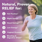 Vitalibre Menopause Probiotics for Women 70 Billion CFU, 12 Targeted Strains, Organic Prebiotics, Black Cohosh Resveratrol Red Clover Chasteberry Dong Quai, Hot Flash Night Sweat+, No Estrogen, 30 Ct