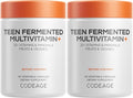 Codeage Teen Multivitamin Supplement – Daily Vitamins and Minerals for Teen Boys and Girls – Organic Whole Food Formula with Omega-3 and Vitamins A to K - 2 Pack