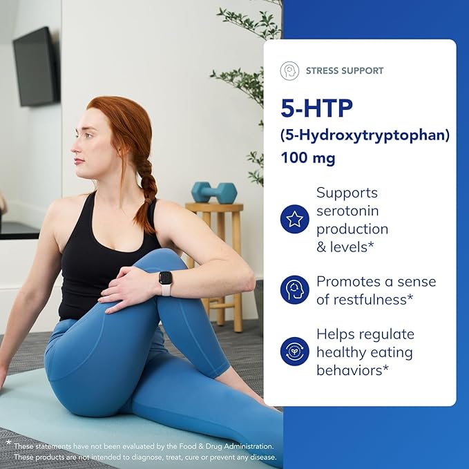 Pure Encapsulations 5-HTP 100 mg - Brain Health, Sleep Regulation & Appetite Support* - 5-Hydroxytryptophan - Gluten Free & Non-GMO - 180 Capsules