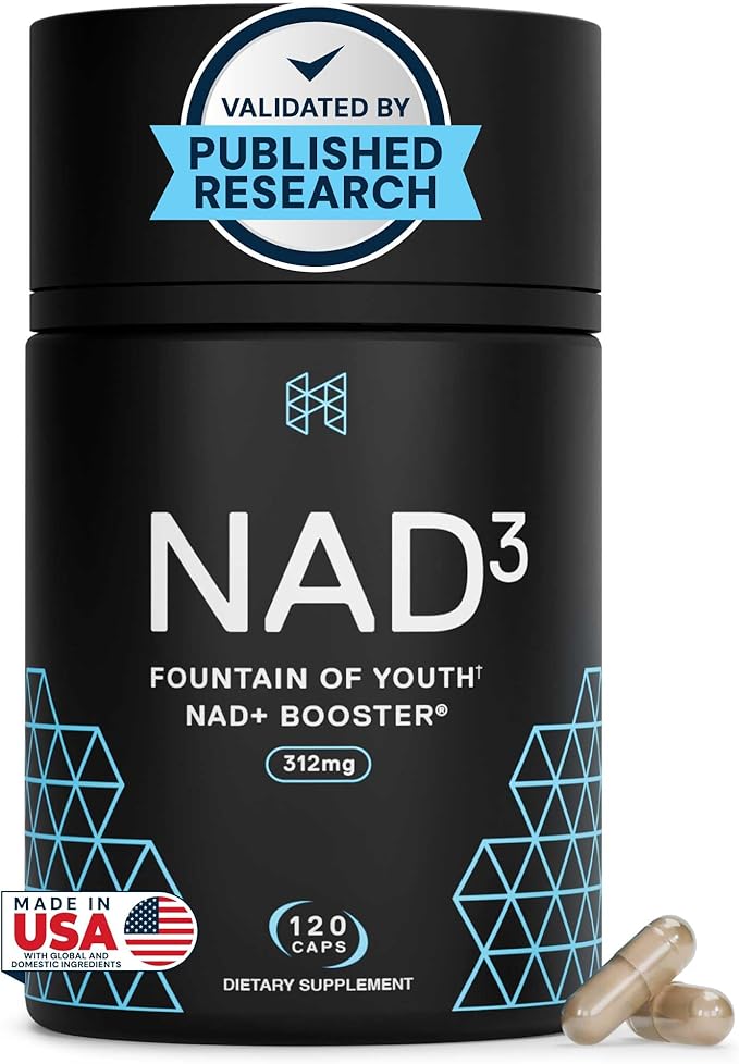 HPN NAD3 Clinical NAD+ Booster, Cellular Health & Natural Energy - NAD Supplement for Healthy Aging, Metabolic Support, NRF2 & Longevity, Nicotinamide Riboside & NMN Alternative, 120ct, 60-Day Supply