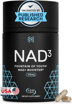 HPN NAD3 Clinical NAD+ Booster, Cellular Health & Natural Energy - NAD Supplement for Healthy Aging, Metabolic Support, NRF2 & Longevity, Nicotinamide Riboside & NMN Alternative, 120ct, 60-Day Supply