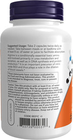 NOW Foods Supplements, L-Arginine 500 mg, Nitric Oxide Precursor*, Amino Acid, Veg 250 Capsules (Pack of 2)