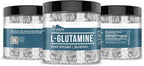 Earthborn Elements L-Glutamine 200 Capsules, Pure & Undiluted, No Additives