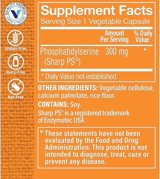 The Vitamin Shoppe Triple Strength Phosphatidylserine for Brain, Memory (30 Vegetable Capsules)