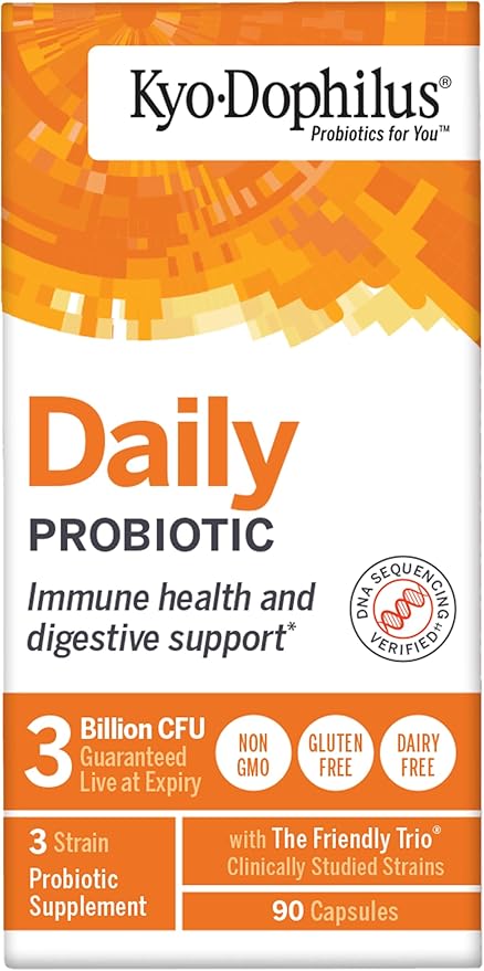 Kyolic Kyo-Dophilus Daily Probiotic, Immune Health & Digestive Support*, 90 Capsules