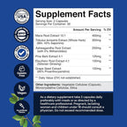 Potent Black Maca Root Capsules for Men - Herbal Wellness Supplement with Siberian Ginseng Ashwagandha and Black Maca Root - Men’s Wellness Supplement to Support General Health - 60 Count