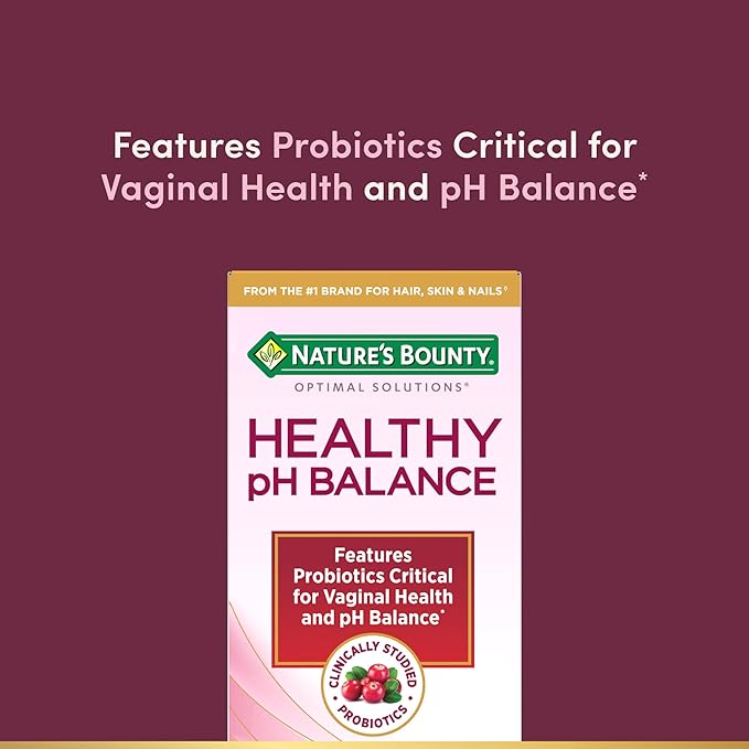 Nature's Bounty Probiotics for Women, Vaginal Probiotics for Healthy pH Balance, 2 Billion CFU, Clinically Studied Strains, Optimal Solutions pH Balance Pills, 30 Vegetarian Capsules (Pack of 2)