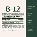 Nature's Bounty Vitamin B12, Supports Energy Metabolism and Nervous System Health, 5000mcg, 40 Quick Dissolve Tablets