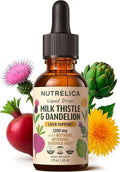 Milk Thistle & Dandelion Liver Support with Beet Root, Artichoke & Burdock – 1200mg Herbal Detox Formula, No Sugar, Alcohol-Free, Vegan, Non-GMO