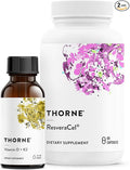 THORNE - Cellular Support Bundle - Vitamin D + K2 Liquid and ResveraCel - Support Healthy Bones, Muscles, and Aging